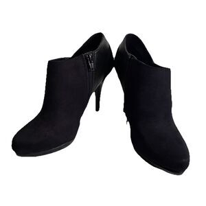 Xappeal Women's Black Faux Suede High Heels Ankle Boots. Size 39 U. S. 8.5